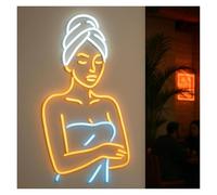 XENITE Néon Enseignes lumineuses Decor Panneau Néon Pour Sauna, Thème Spa, Lumière Variable, Studio De Massage, Salon De Beauté, Décor De Soins Du Corps, 55cm(Style 3)