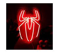 XENITE Néon Enseignes lumineuses Decor Panneau Néon Spider Anime: Décoration Murale USB Polyvalente, Pour Salle De Jeux, Caverne D'homme, Lampe De Bar 26cm×32.5cm