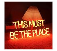 XENITE Néon Enseignes lumineuses Decor Panneau Néon This Must Be The Place Lumière LED À Intensité Variable, Veilleuse USB Pour Chambre De Fille, Décor De Maison, Anniversaire 44cm×17.83cm