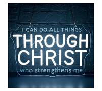 XENITE Néon Enseignes lumineuses Decor Signe Néon Du Christ, Dieu Pour Salle De Prière, Maison, Jésus, Inspiration Religieuse, Décoration De Chambre À Coucher, Lumière À Intensité Variable