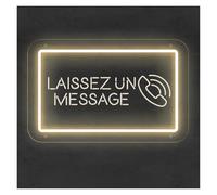 XENITE Néon Enseignes lumineuses Decor Signe Néon, Sculpture 3D, LEAVE A MESSAGE, Décor De Fête De Mariage, Lampe De Nuit De Bureau, Décoration De Café Alimentée Par USB(Warm White,30x19cm)