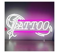 XENITE Néon Enseignes lumineuses Decor Tattoo Néon USB Dimmable LED Néon Lumière Veilleuse Pour Salon De Tatouage Boutique, Studio Alphabet Signe Lampe Décor 40cm×23.5cm