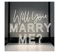 XENITE Néon Enseignes lumineuses Decor Will You Marry Me? Enseigne Au Néon LED À Luminosité Réglable, Alimentée Par USB Adaptée À La Décoration De Fête(80CM)
