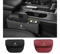 XENITE Voiture Siège Gap Boîte De Rangement Organisateur pour Peugeot 206 307 308 3008 207 208 407 508 2008 5008 107 Car Seat Gap Organizer Multifonctionnel Accessoires,Blackstyle