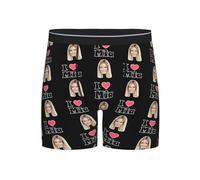 Xenorith Caleçon personnalisé Boxer personnalisé Homme Calecon Personnalisable avec Votre Photo Visage Boxer Drôle idee Cadeaux Homme Original pour Petit ami, Mari,Lui S-XXL