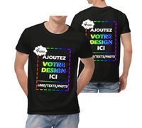 Xenorith T Shirt Personnalisé Homme Femme - Tee Shirt Personnalisable avec Texte Photo Logo, Cadeau Drôle, Coupe Unisexe, T-Shirt Imprimé à Créer Soi-Même