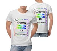 Xenorith T Shirt Personnalisé Homme Femme - Tee Shirt Personnalisable avec Texte Photo Logo, Cadeau Drôle, Coupe Unisexe, T-Shirt Imprimé à Créer Soi-Même