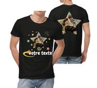 Xenorith T Shirt Personnalisé Homme Femme - Tee Shirt Personnalisable avec Texte Photo Logo, Cadeau Drôle, Coupe Unisexe, T-Shirt Imprimé à Créer Soi-Même