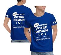 Xenorith T-Shirt Personnalisé - Tee Shirt Personnalisés à Imprimer avec Logo Texte Photo, T Shirt-Couple, Cadeau Humour à Créer Soi-Même Homme Femme