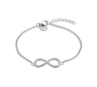 XENOX® Bracelet Infinity - Bracelet pour femme en argent sterling 925 de qualité supérieure avec pendentif infini et pierres de zircone, Eine Grösse, Argent sterling, Oxyde de zirconium