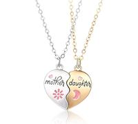 XENQITO 2 Pcs Amitié Pendentif Collier, Collier d Amitie, Colliers Magnétiques BFF, Best Friends Forever Colliers, Meilleur Ami Cadeau D'anniversaire collier bff, Pour Mère, Fille Petite Amie
