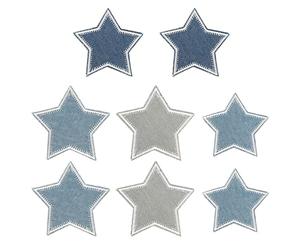 XENQITO 8 Pièces Patchs Thermocollants Etoile Patch en Tissu Brodé éCusson Thermocollant Décorations de Réparation Ecussons à Coudre et Thermocollants Pour Vestes Jeans Jupes Chapeaux Sacs