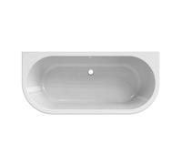 Xenz Charley baignoire semi-autoportante - 165x76x58 - trou de trop-plein rond - sans bonde - acrylique - blanc brillant 7020-01-ROZA