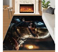 XEODIAT Dark Souls Tapis en métal lavable en machine pour salon, chambre à coucher, salle à manger, ferme, buanderie, salle de bain, 80 x 150 cm
