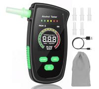 XEOOCE Ethylotest - Ethylotest Electroniqueavec 5 Embouchures, Etiloteste Electronique, Alcotest Numerique, ethylometre mesures de Haute précision, pour Tests personnels domestiques