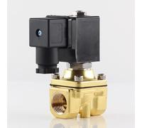 XEOWHUPG Électrovanne à Action directe 1/4 Pouce, 3/8 Pouce, 1/2 Pouce NPT ou G, 20 Bars, vannes Eau-air normalement fermées, 1 pièce(G-DC 12v-ES Coil Ss304,3/8inch)