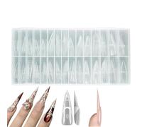 Xepasiay Formes à ongles acryliques | 150 Pièces Formes Manucure Drop pour Capsules Réutilisables | Empreintes Fausses Transparentes - Pour Salon Voyage Fête Spa Studio Femme Maison