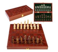 Xepasiay Jeu d'échecs en Bois, Jeu d'échecs, Jeu de société éducatif avec pièces, Échiquier Pliant, Jouets de Jeu Amusants en Famille pour débutant Professionnel de Tournoi