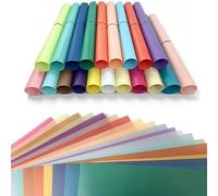 XEPWOLU 20X Papier Vitrail Couleur, 20 Couleurs Différentes, A4 Papiers Calque Couleurs Transparent, Imprimable, Feuille Decalque, Papiers Vitrail Loisir Creatif, Pour Faire Des Lanternes Et Bricolage