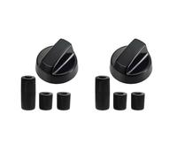 XEPWOLU 4 Pièces Bouton De Cuisinières Commande Universel, Avec 3 Adaptateurs De Tailles Différentes, Pour Toutes Les Marques De Fours, Cuisinières Et Plaques De Cuisson （Noir）