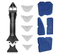 XEPWOLU Lot De 10 Pièces Pour Le Lissage Des Joints - Joints Parfaits Grâce À Des Bords Très Droits - Boutons Spéciaux Pour Un Levage Facile - Idéal Pour Les Mastics Tels Que L'Acrylique, Silicone