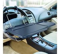 Xergur Plateau de volant 2 en 1 pour appuie-tête de siège arrière, pour manger, boire, écrire sur un ordinateur portable, Noir