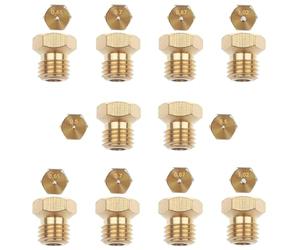 Xerteam 10 Pièces Gicleur Gaz Butane Universels, 0.5x2, 0.65x2, 0.7x2, 0.87x2, 1.02x2, Injecteur de Gaz Gicleur Bouteille Kit de Conversion pour Brûleur au Propane