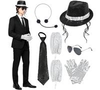 Xerteam Lot de 6 accessoires de déguisement de danseuse des années 80 - A