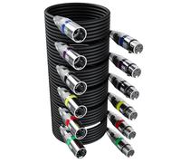 Xespis 6 Pack Câble XLR DMX 5M, 3 Broches Mâle Femelle, Connecteur Audio 3 Pins Pour Microphone et Contrôleur