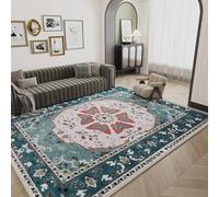 XESZIEO Moderne Salon Tapis, Bleu rétro Rectangulaire Tapis,pour Salon,Chambre à Coucher,Salle Manger,150 x 180 cm