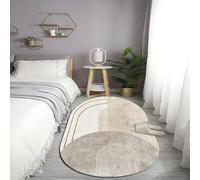 XESZIEO Tapis Ovale Lavable Chambre Salon Gris Géométrique Jaune 200x250cm,Tapis Bureau Tapis Poils Courts Salle Manger