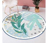 XESZIEO Tapis Rond, Moderne Tapis,pour Salon,Chambre à Coucher,Salle à Manger，Vert Abstrait,Ø 100 cm