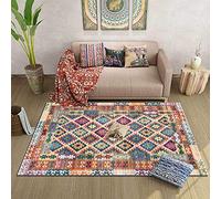 XESZIEO Tapis Salon Lavable Tapis Chambre Pile Courte Tapis Plaid coloré Rectangulaire Tapis Antidérapant Intérieur Moelleux pour Chambre,120 x 180 cm