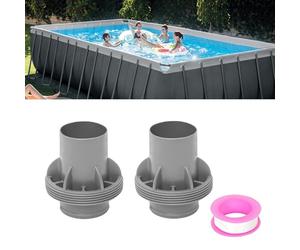 Xevinas Accessoires de piscine - Pompe de filtre à sable de rechange pour piscine hors sol - Adaptateur de tuyau de piscine 38 mm - Robuste et durable - Pour Flowclear, Coleman et Intex P6916 (2