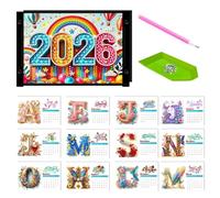 Xevinas Diamond Painting Calendrier de l'Avent DIY Diamond Art Painting Calendrier de table 2025-2026 DIY Diamond Art Calendrier 2026 Diamond Art Kits Calendrier mural pour famille (H)