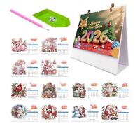 Xevinas Diamond Painting Calendrier de l'Avent DIY Diamond Art Painting Calendrier de table Diamant Art Calendrier de table 2025-2026 DIY Diamond Art Calendrier 2026 Diamond Art Kits Calendrier mural