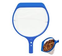 Xevinas Épuisette de piscine avec tige télescopique, accessoires de piscine de 17 cm de profondeur, à mailles fines, amovible, extensible, installation facile, kit de nettoyage pour bassin à carpes