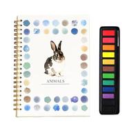 Xevinas Livre de travail aquarelle pour débutants, kit de peinture à l'aquarelle, motif simple naturel, aquarelle, carnet de travail d'art et de bricolage, fournitures d'art et de bricolage pour