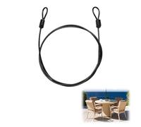 Xevinas Lot de 2 ancrages de terrasse pour meubles de jardin, en alliage d'aluminium avec 4 mousquetons, 2 cordes pour kayak, station d'accueil, terrasse (B)