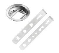 Xevinas Lot de 2 hachoirs à viande en acier inoxydable 430 - 8 formes - Presse à biscuits avec anneau de connexion pour modèle 5 - Hachoir à viande (B)