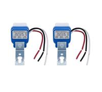 Xevtrak 2 Pièces Interrupteur Crépusculaire Extérieur, Interrupteur Automatique Étanche avec Capteur Photoélectrique pour Contrôle Automatique, Cellule Lumière 12V 220V 10A Économie d'Énergie