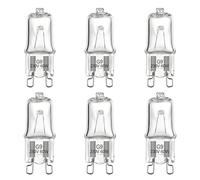 Xevtrak Ampoule G9 60W, Alternative pour Ampoule Four 40W 300 Degré, Ampoule Halogène G9 230V Dimmable Blanc Chaud, G9 Thermorésistant Tubulaire pour Éclairage Général, Lot de 6 Pièces (Claires)