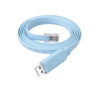 Xevtrak Câble Console USB RJ45, Adaptateur Série USB Vers RJ45 Pour Configuration Réseau, Connexion USB Vers Port De Console, Câble De Console Haute Performance Compatible Avec Cisco, 1.8m Bleu Ciel