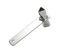 Xevtrak Clé Triangulaire pour Bornes, Clé Triangulaire M12/M10 pour Poteaux d'Arrêt et Systèmes de Fermeture 2en1, Outil Manuel Double Taille en Acier Galvanisé pour Poteaux de Barrière, 1 Pièce