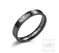 Xeyau Be Kind A B Ring Be Kind Bague en acier inoxydable Be Kind... Of A B Jewelry for Women Best Friends Jewelry, 8, Métal, Aucune pierre précieuse
