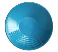 Xeyrlo Poêle dorée de 38,1 cm, poêle minière ronde avec design multi-riffle, kit de prospection de l'or adapté aux débutants pour le lavage extérieur et la séparation efficace des métaux, kit de