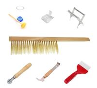 XEYYHAS Lot de 7 kits de démarrage pour apiculteurs pour abeilles, brosses, miels, fumoirs, apiculteurs, accessoires d'apiculture