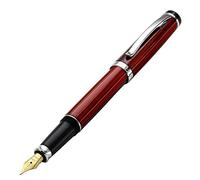 Xezo Incognito stylo plume, plume fine. Laque rouge bourgogne avec placage de platine pur. Fabriqué à la main et gravé guilloché. Édition limitée, numéroté
