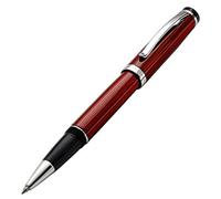Xezo Incognito stylo plume, pointe fine. Laque rouge bordeaux avec placage en platine pur. Artisanal, gravé guilloché. Édition limitée, numérotée