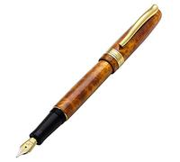 Xezo Phantom Autumn Stylo plume à pointe moyenne émaillé à la main Plaqué or 18 carats